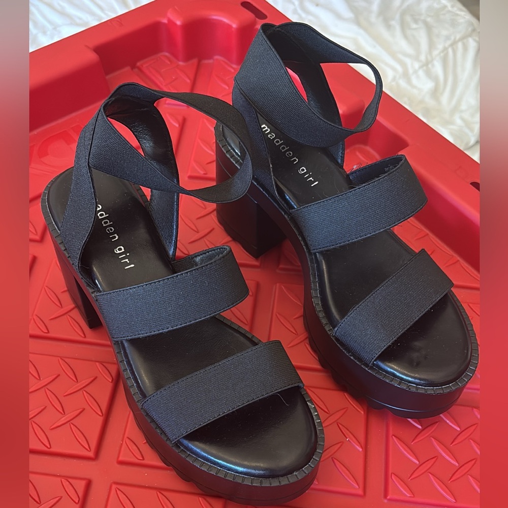 Madden Girl Black Platform Sandals